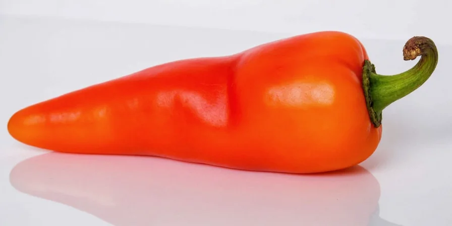 Chef holding Anaheim peppers with a smile