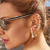 Kaimei 2019 fashion jewelry women Bohemian Letter Safety Pin Simulated Pearls Drop Earrings For Women