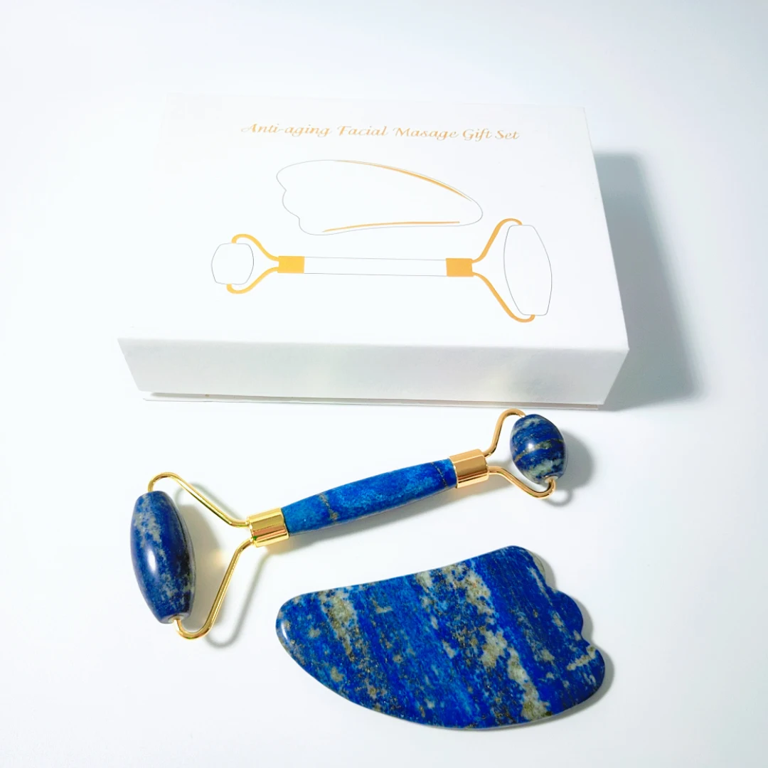 

100% Natural Lapis lazuli Stone Massager Natural Stone Jade Roller for Face