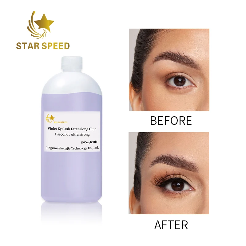 

1Second Fast Drying Oil Resistant Lash Glue Purple Eyelash Extension Glue