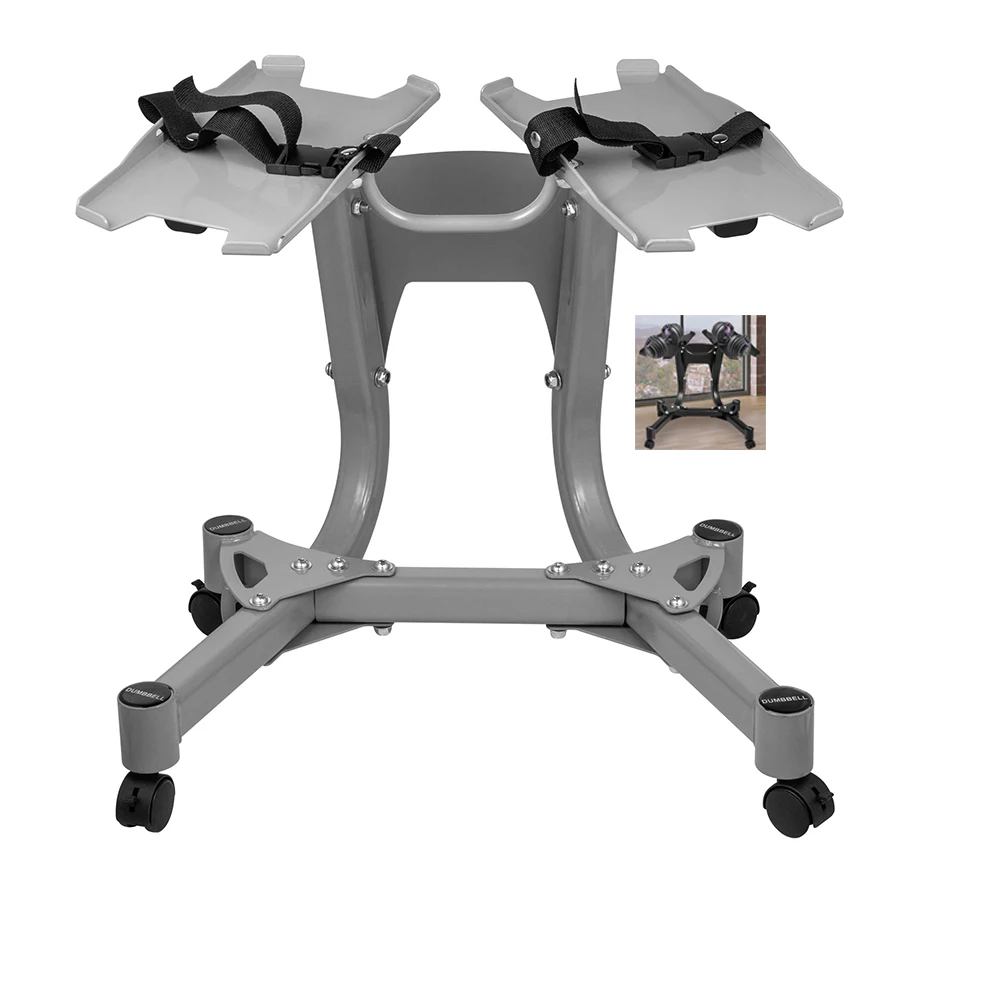 

1090 Adjustable Dumbbell Steel Towel Rack Gym fitness equipment, Silver