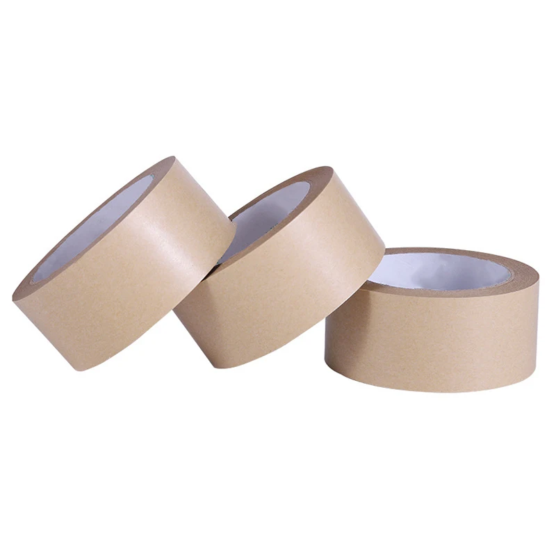 
China OEM factory amazon logo Easy to tear kraft paper tape printing kraft paper packaging tape 