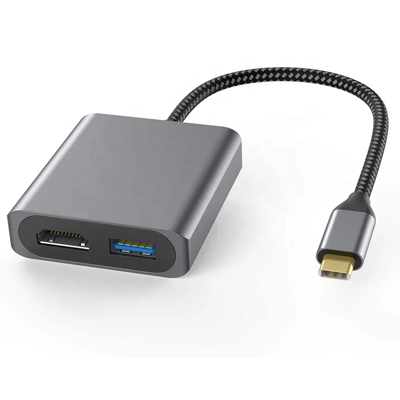 

type c to hdmi USB3.0 2 in 1 converter female 4K cable usb c to hdmi adapter for macbook pro