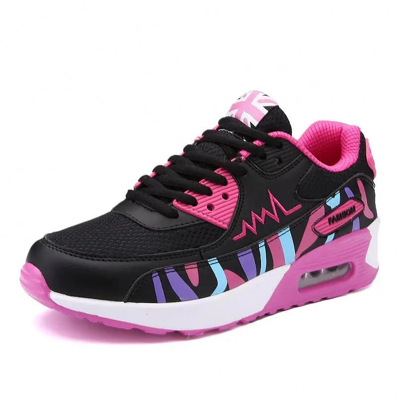 

2021 Wholesale in Stock Big size  Autumn mesh womens air cushion bottom students running girls shoes sport woman sneaker