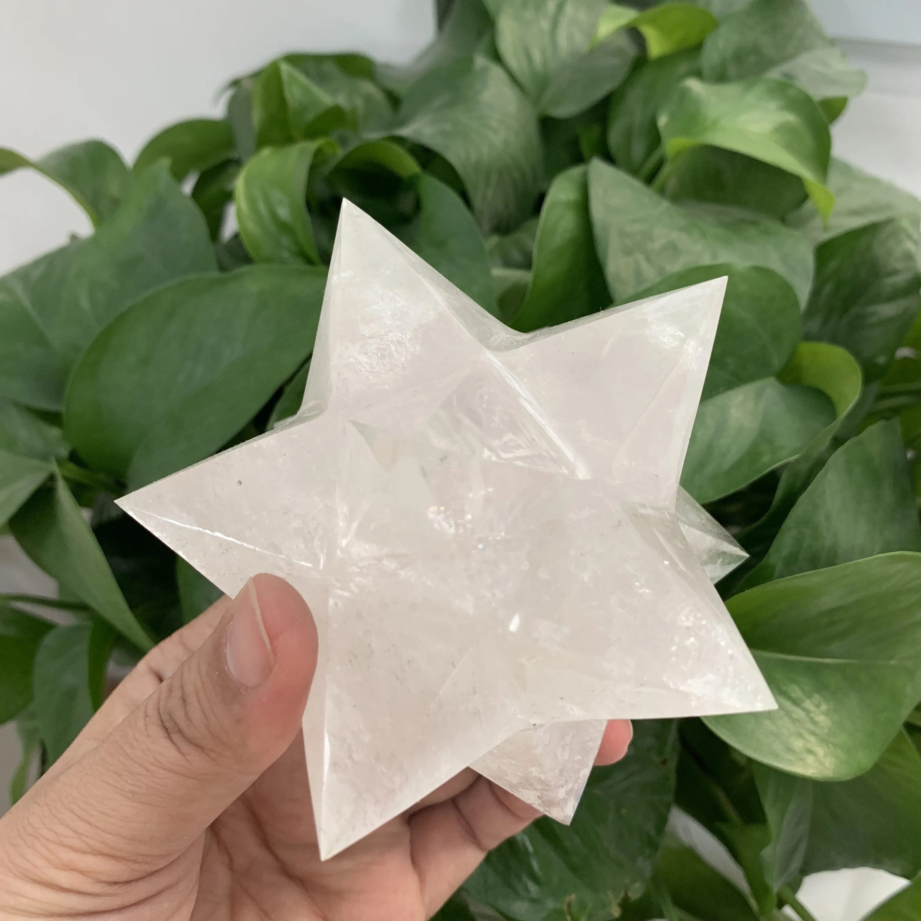 

Natural Clear Quartz Crystal 12 Points Merkaba star for healing decoration