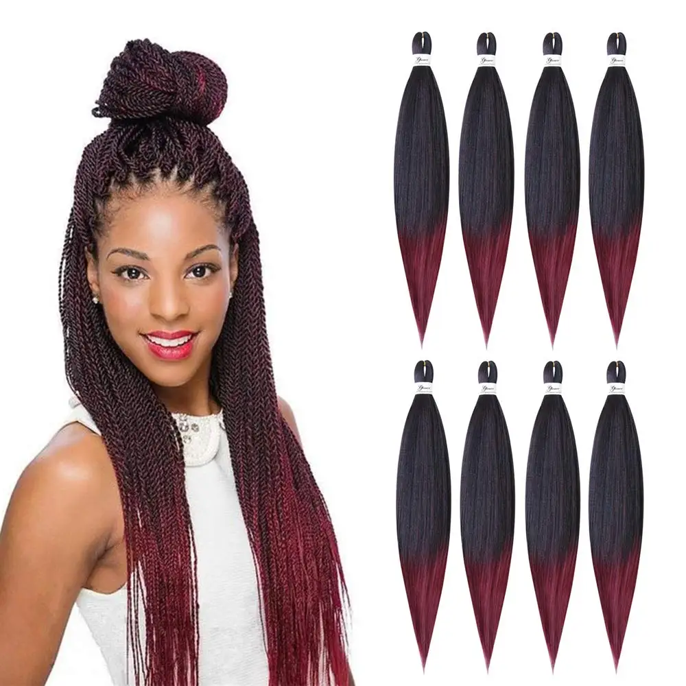 

56 Colors Wholesale Free Sample Wavy Wholesale Braid Products Kenya Prestretched Braiding 3 Pack In Braids Hair Extension