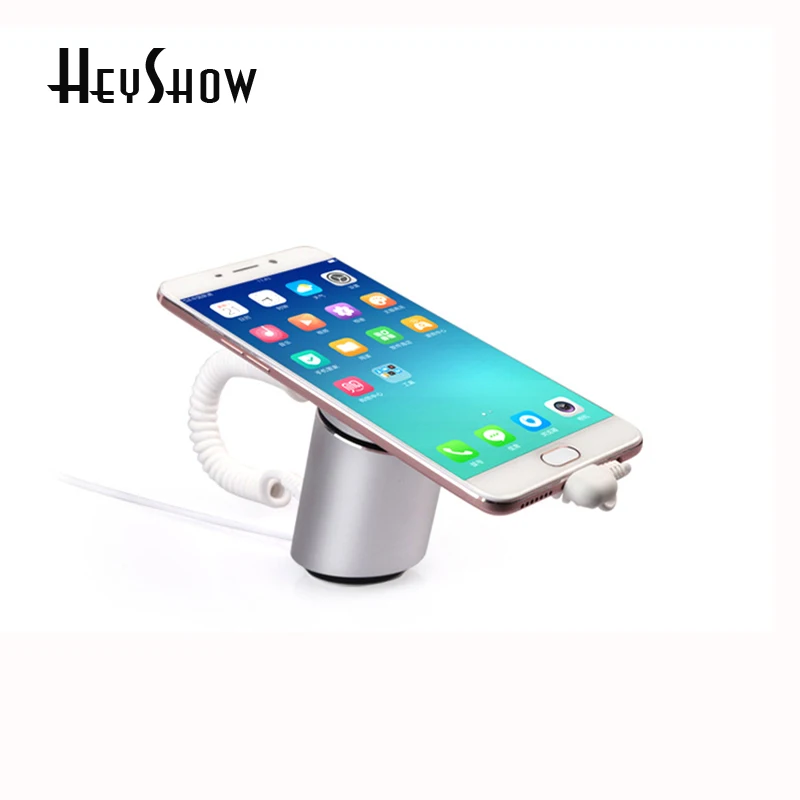 

Alloy Mobile Phone Security Stand Iphone Display Alarm Holder Cellphone Burglar Alarm Anti Theft Mount With Charging Function