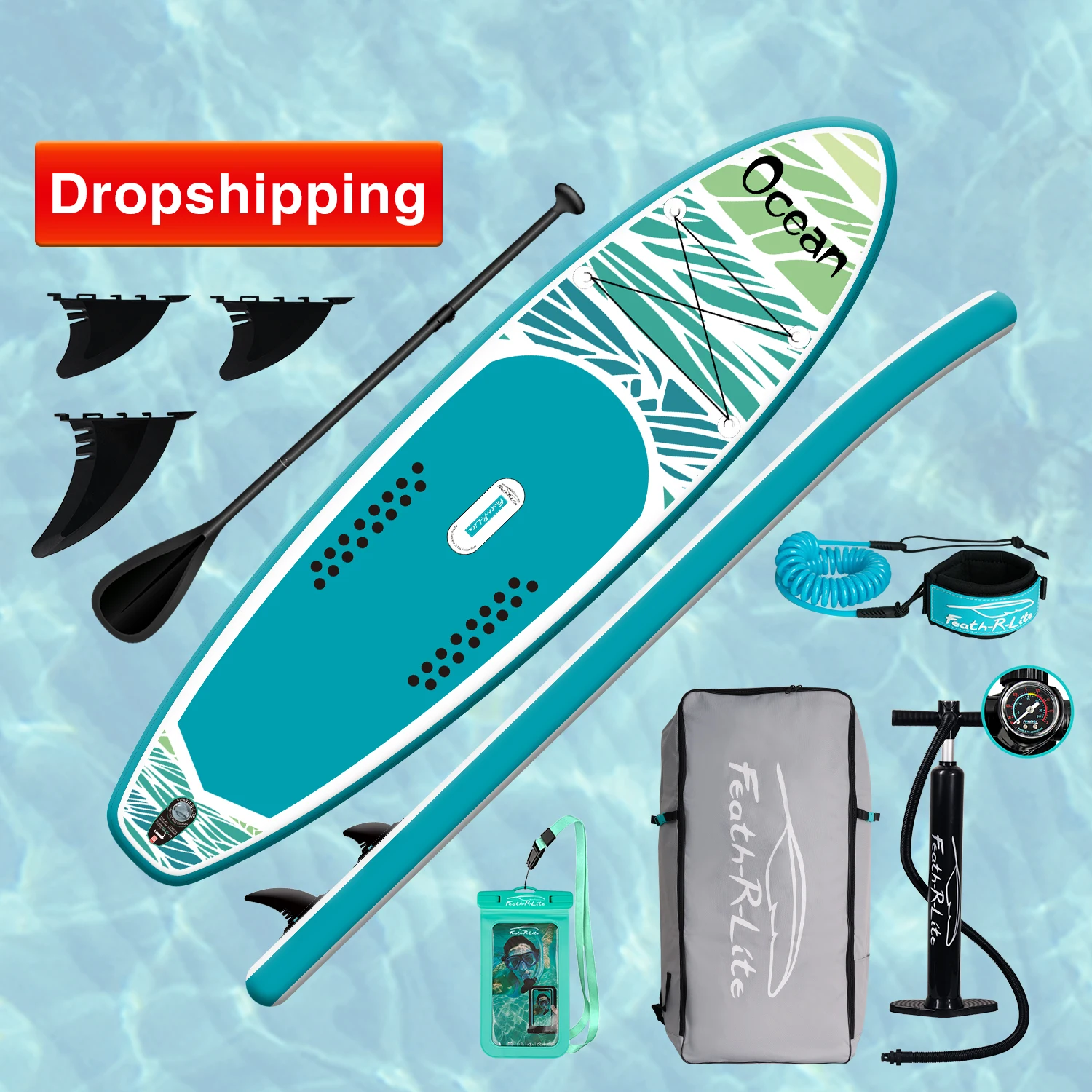 

FUNWATER Dropshipping OEM 10'6" ISUP Paddle Boards Inflatable surf boards stand-up paddleboard sup wholesale sup board surfboard