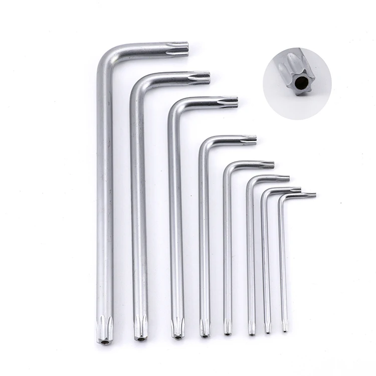L-Type Torx end Star Key custom size Torx Hex Allen Key Wrench Set with T6 T8 T10 T15 T20 T25 T27 T30