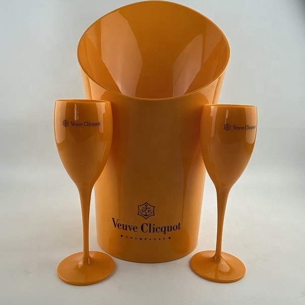 

Plastic Acrylic Champagne Sparkling Wine Chiller Ice Bucket, Custom colors
