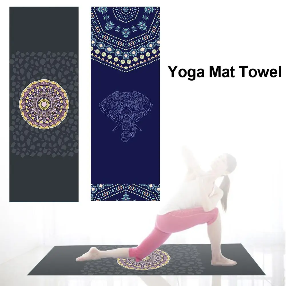 

185*63cm Double Sided Non-slip Portable Travel Towel Pilates Cover Fitness Workout Yoga Mat Gym Blanket