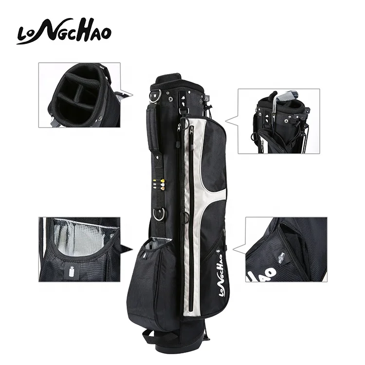

Hot Sale Water Proof Golf Half Stand Bags Ladies Golf Bag With Stand, Black