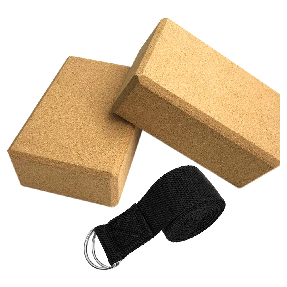

3PCS Cork Home Gym Wood Yoga Brick Soft High Density Block for Indoor Sport Exercise Workout Fitness