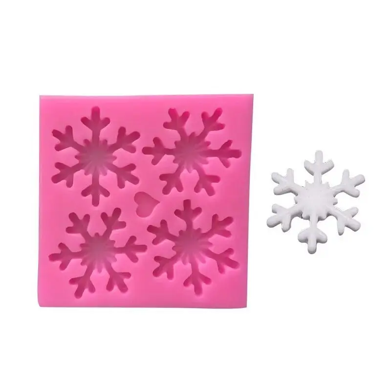 

DIY high-quality jewelry resin mold snowflake silicone decorative mold, Pink