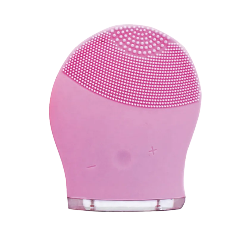 

Personalised Silicone Ultrasonic Face Cleansing Brush Device Sonic Cleanser Facial Brush With Logo, Pink