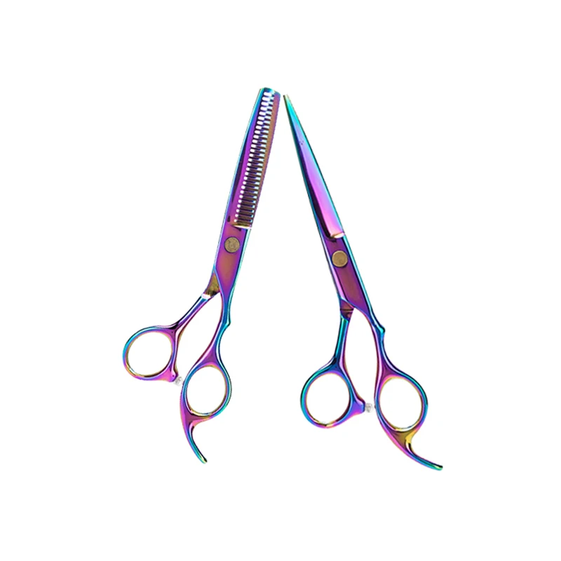 

Wholesale Stainless Steel Barbershop Dazzled Color Scissors Hairdressing Scissors Tool Hair Scissors Sets