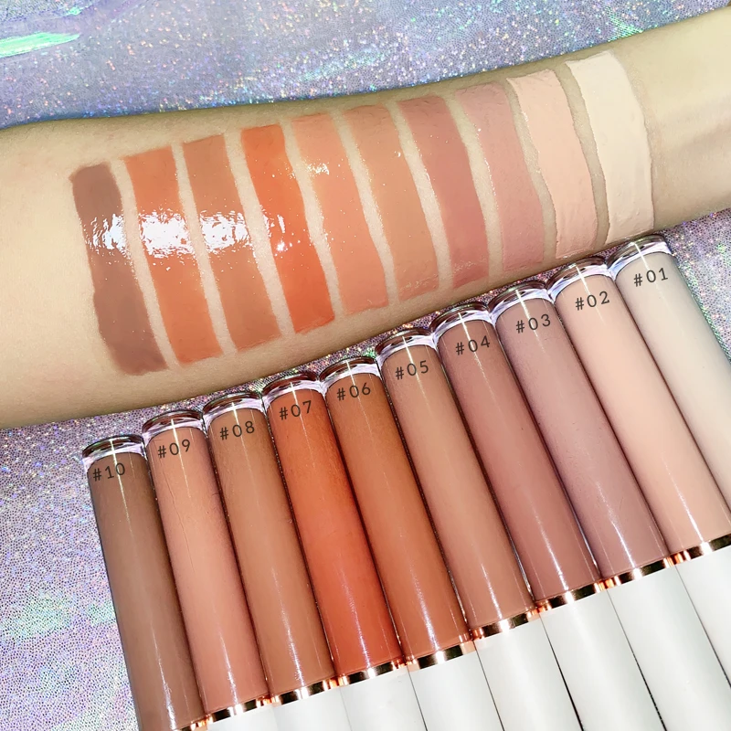 

Multiple color lip makeup wholesale glitter nude pigmented lipgloss