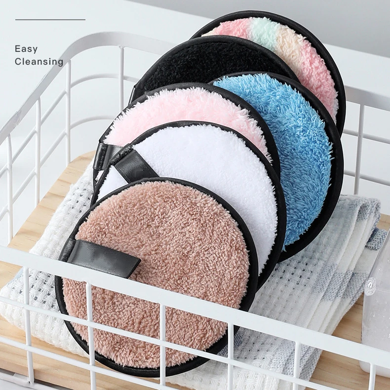 

Wholesale Microfiber Washable Facial Makeup Remover Towel Cloth Pad Makeup Remove Wipes Pads, Multi-colored