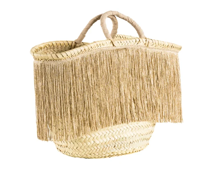 

New design handmade straw beach tote bags handbags with long tassel, Natural straw