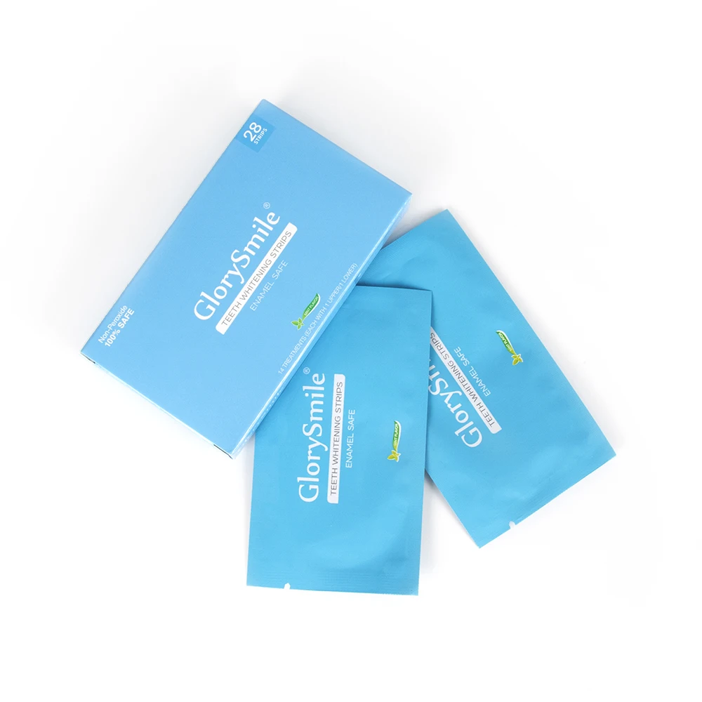 

OEM 28pcs mint Teeth Whitening Strips,Wholesale teeth whitening strips 28 private logo, Transparent/gold