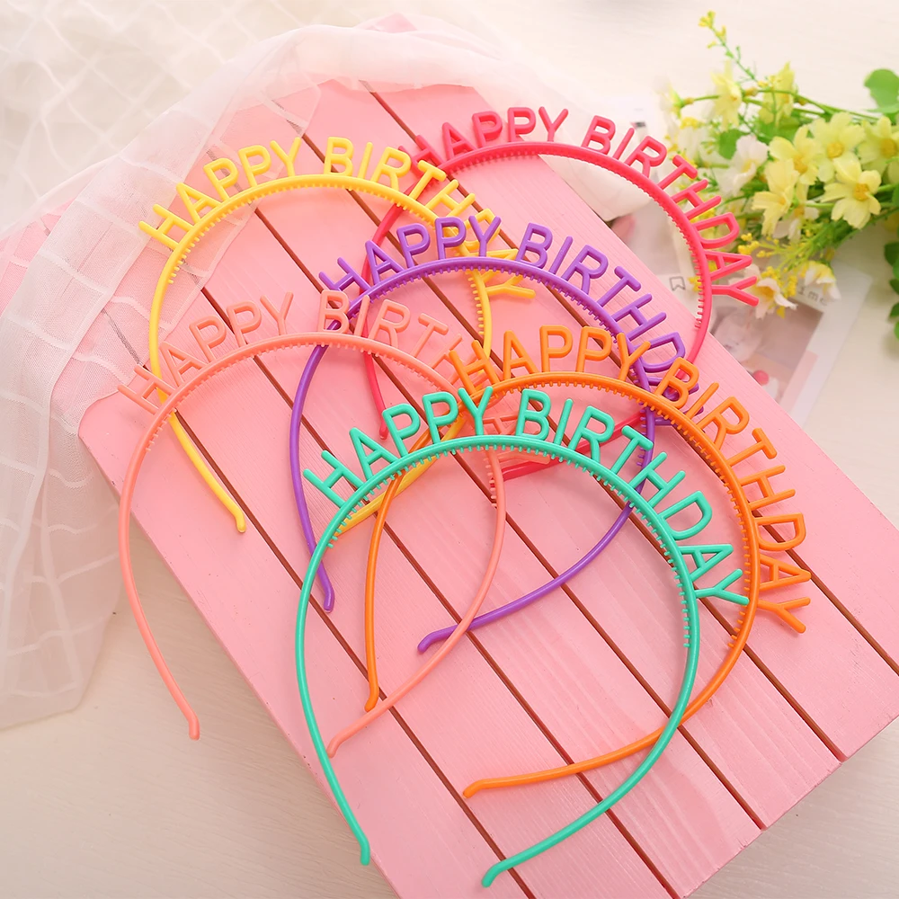 

Lovely Happy Birthday Plastic Hair Clasp Hair Ornaments Multicolor Birthday Decoration, Candy colo