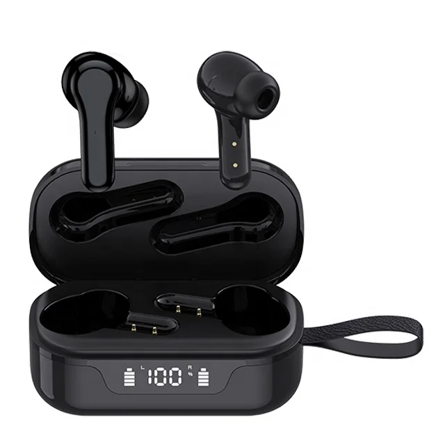 

Amazon Hot Sale Screen Display With Quick Charging Case Waterproof For Business Airport Headphones Bluetooth Earbuds