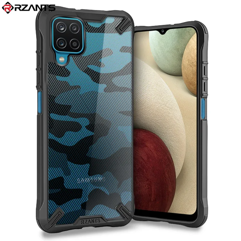 

Rzants For Samsung Galaxy A12 Case [ Camouflage military ] Hard Back Silica Gel Matte ShockProof Slim Thin Phone Casing