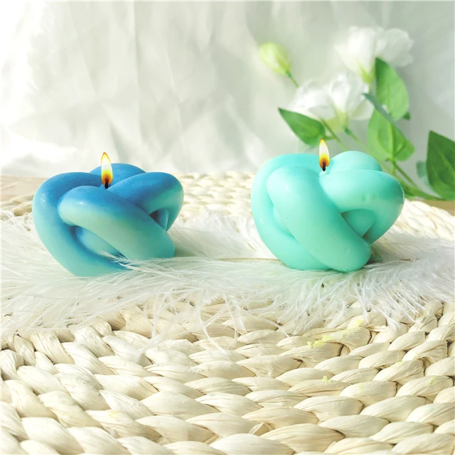 

J049 DIY candle knot moulds Knot silicone candle mold Handicraft decorations candle tool, White
