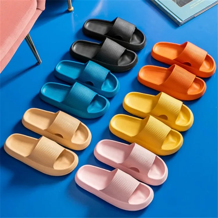 

custom logo Men Ladies Indoor Bathroom Anti-slip Shoes Summer Beach Soft Sole Slide Sandals Women Thick Platform Slippers