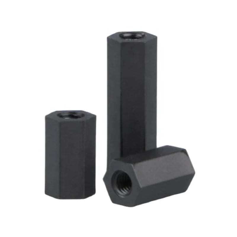 1000pcs/bag M2 M2.5 M3 M4 Black Female to Female Nylon Hex Standoff Spacer Stud