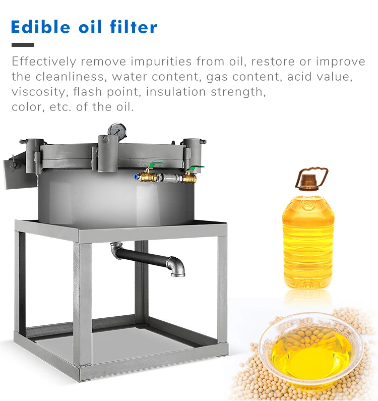 Single Barrel Centrifugal Cooking Oil Filter Press Filter Plate Low