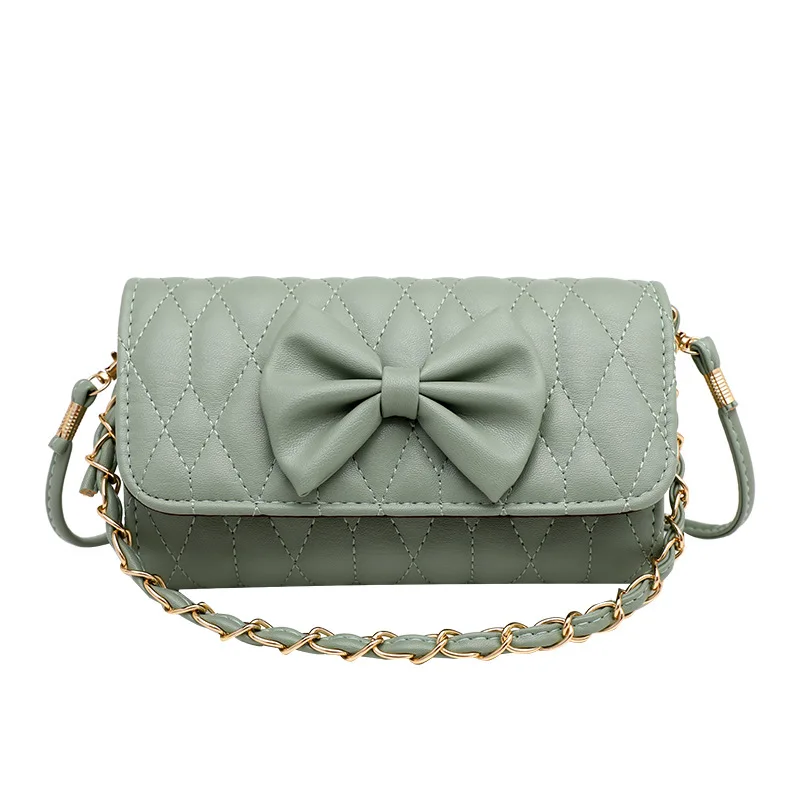 

2021 New Bow Chain Bag Women PU Shoulder Bag