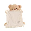 Drop shipping 30 cm baby musical hide and seek shy stuffed peekaboo mini bear toy plush