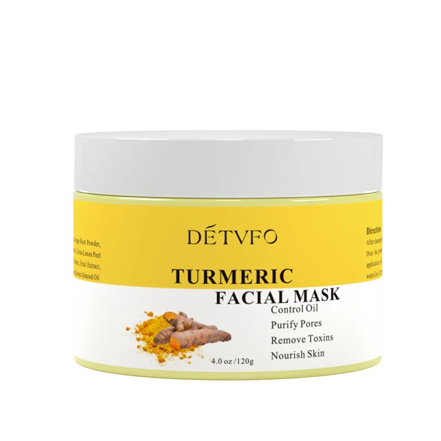

OEM ODM skin care Deep cleaning Whitening facial mud turmeric clay mask