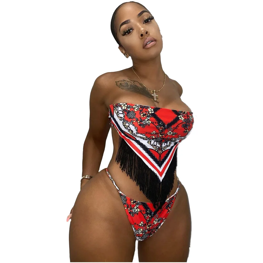 

2021 New Multiple Matches Printed Bikini Women Swimwear