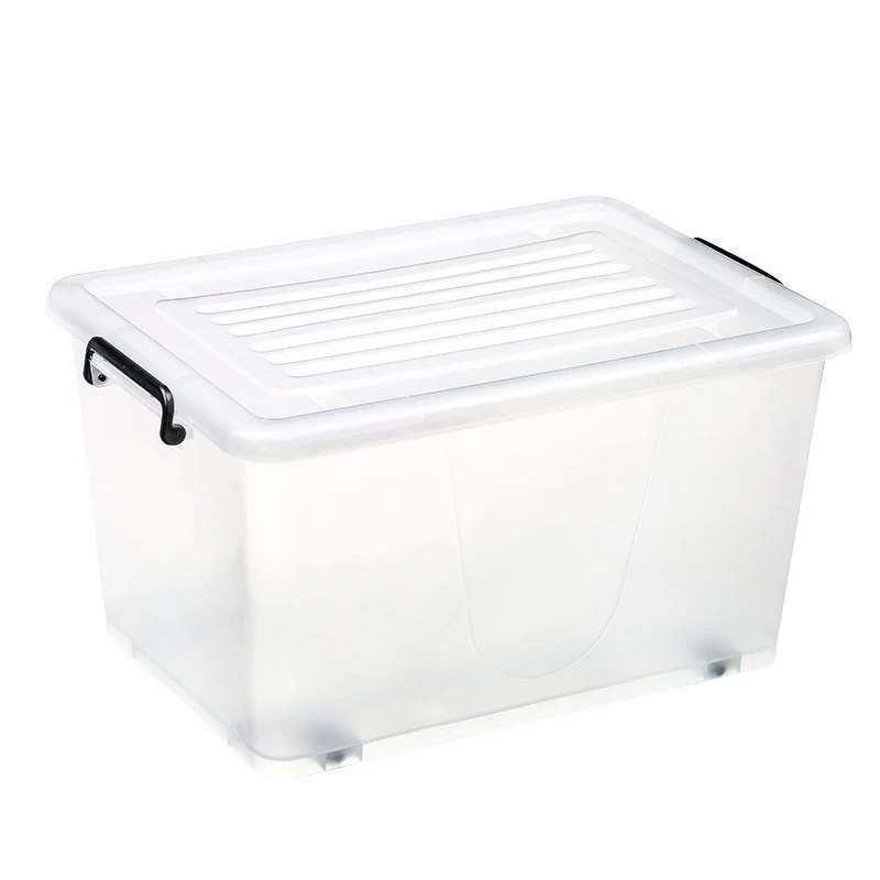 

50L Plastic Storage Box with Lids Stackable Waterproof organizer Containers with Durable Latching Clear Lids