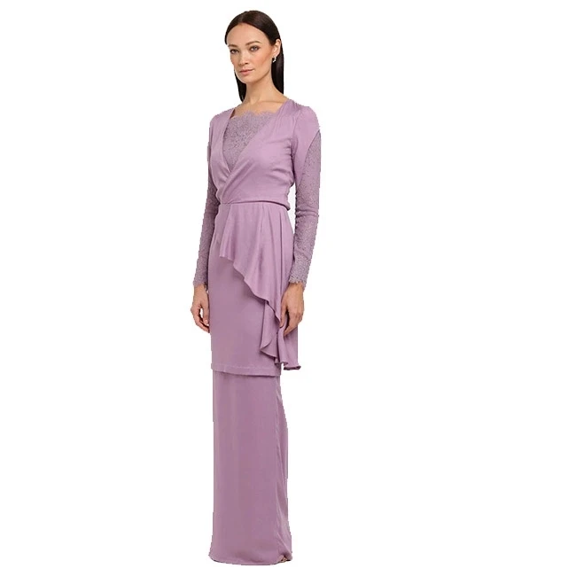 最新设计马来西亚风格女性新设计伊斯兰服装套装热卖