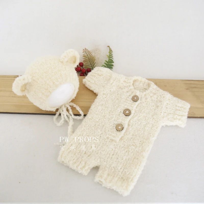 

Newborn Baby Outfit For 0-3 Month Infant Baby Boys Girls Crochet Knit Outfit Photography Props