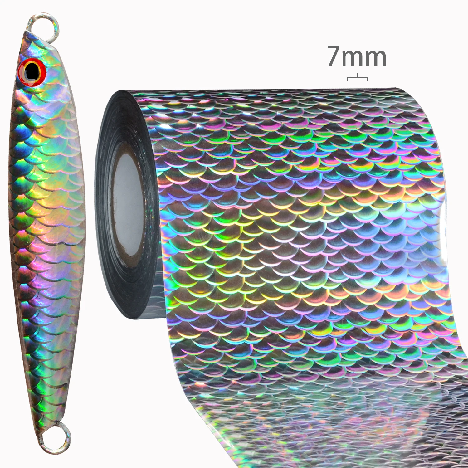 

Fish Scales Hot transfer Stamping Foil For Fishing Lure Jigs Baits Spoon Paper Colorful