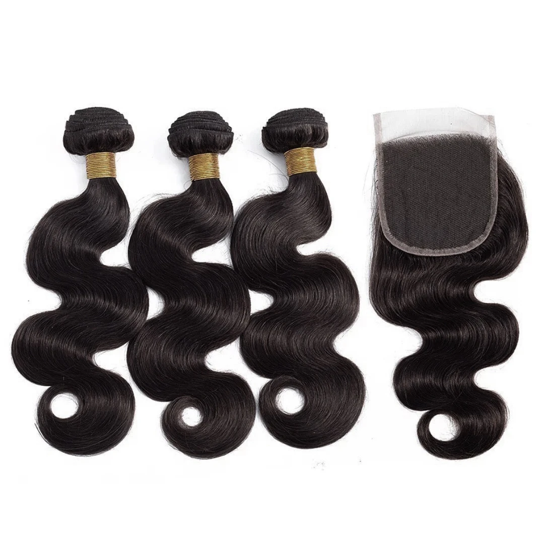 

Cuticle aligned original unprocessed lace closure frontal wig virgin Brazilian human hair weave bundles vendors raw human hair, Natural black/ #1b color