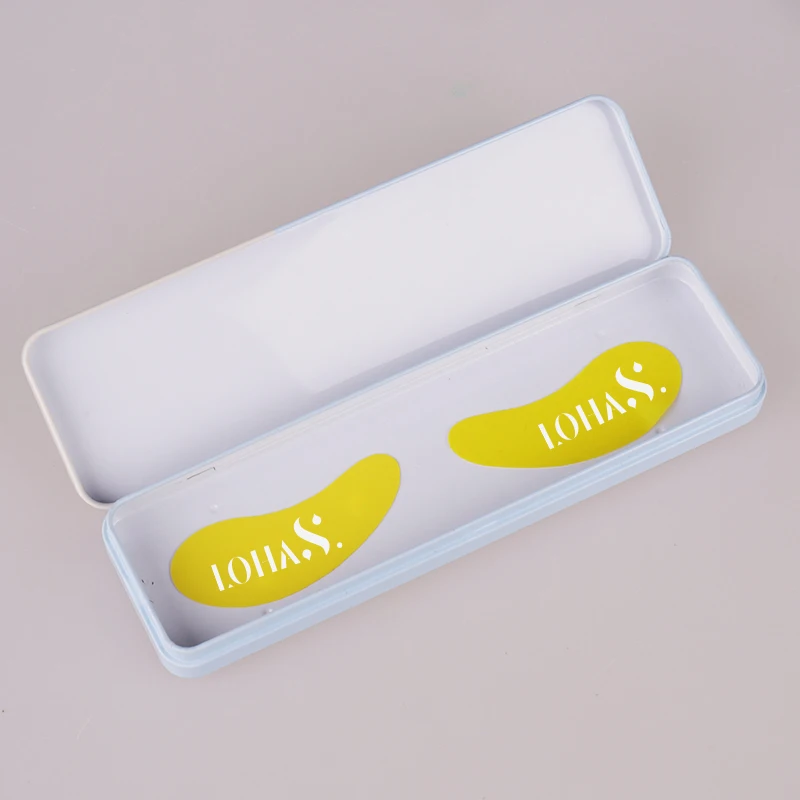 

Tin case custom printing Reusable silicone eye mask under eye mask cover for puffy eyes use for 30 times, Transparent, customized color