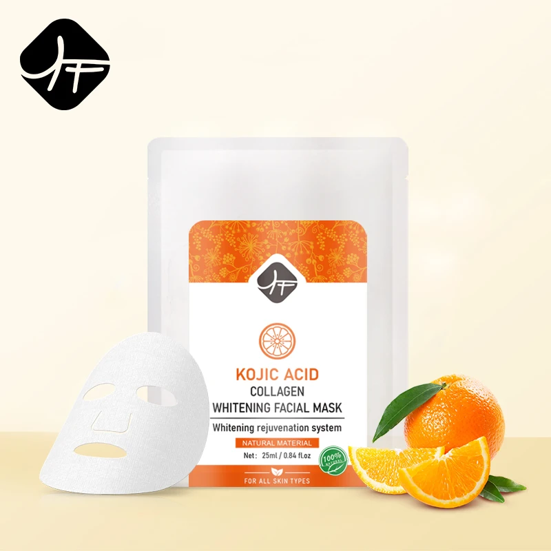 

Private Label Wholesale Skin Care Cosmetic Organic Vegan Moisturizing Kojic Acid Whitening Facial Mask Sheet