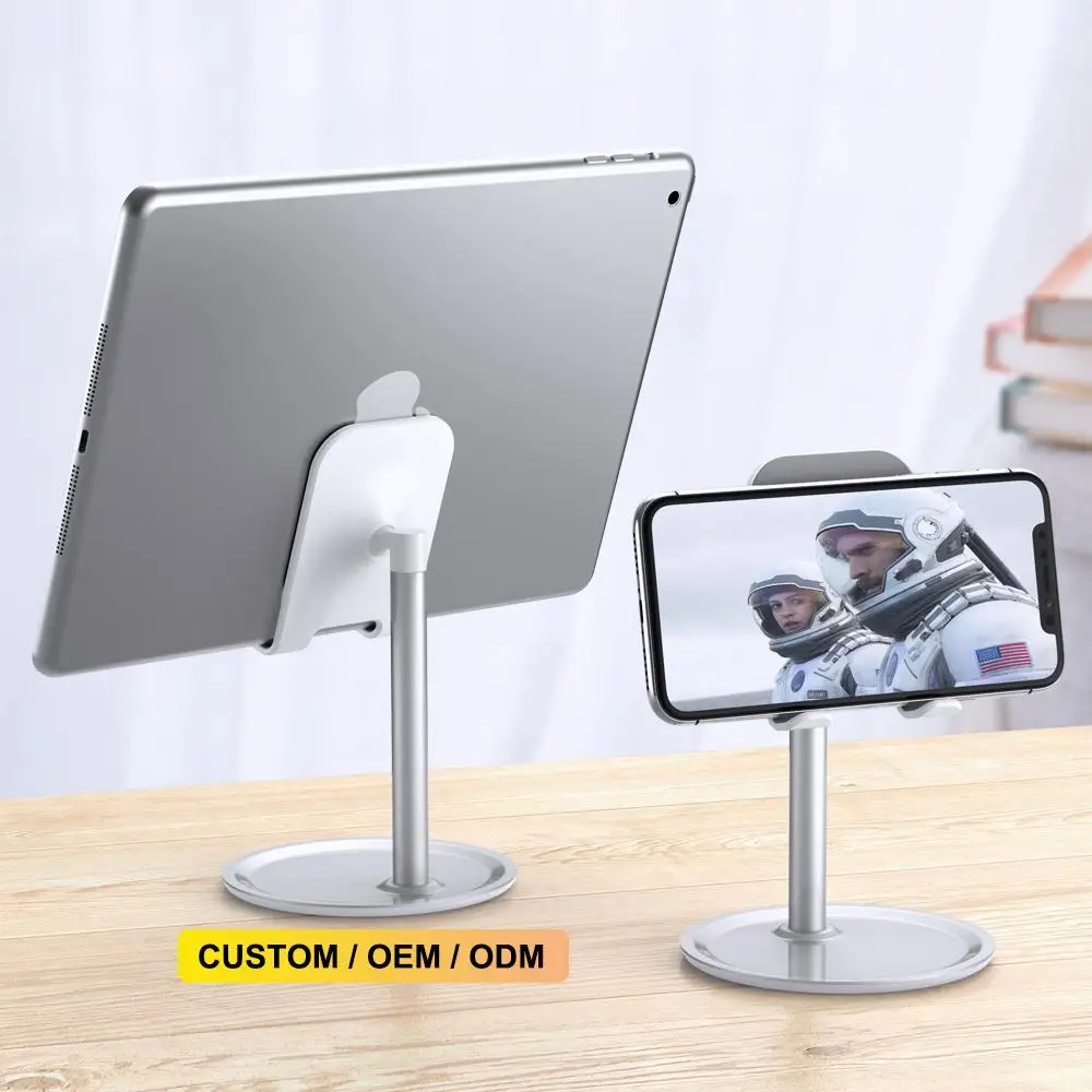 

Free Shipping 1 Sample OK RAXFLY Universal Anti-Slip Desk Adjustable Phone Holder For iPad Aluminium Alloy Stand Custom Accept