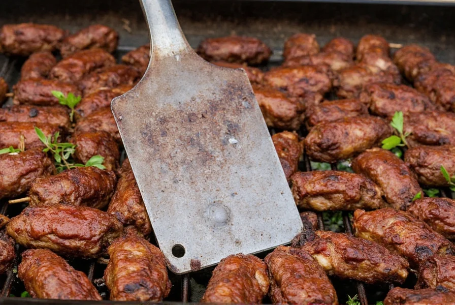 Grilled meat on a Colombian barbecue