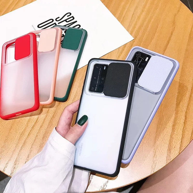

Fashion brand candy color four-corner anti-fall TPU transparent For Huawei P30 new mobile phone case