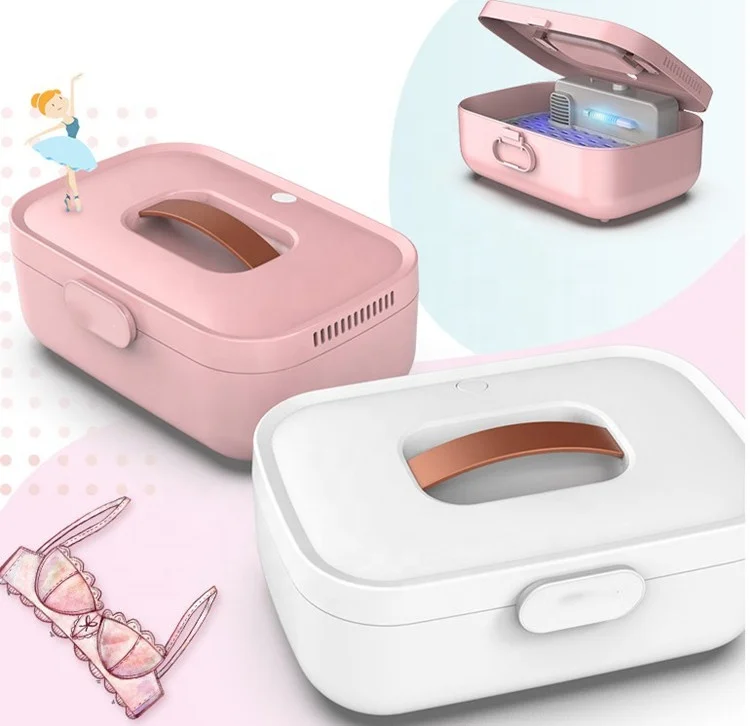

Led Uv Killing 99.9 Uvc Mini Purifies Uv Sterilizer Disinfection Box, White pink