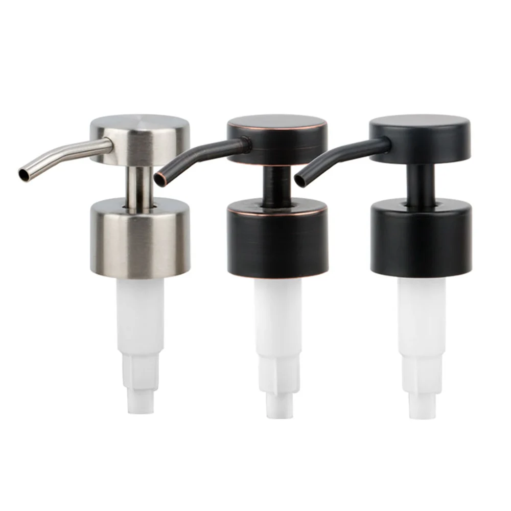 24/410 Stainless Steel Lotion Pump Bottle Stopper Cosmetic Cream Packaging Metal Shampoo Dispenser Pump