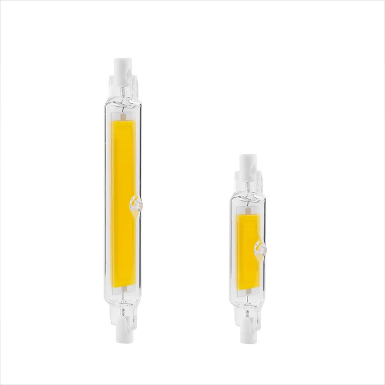 8W R7S LED COB 118MM Light Bulbs Lustaled R7S Base LED Glass Tube Lamp Double Ended Replace Linear Halogen Bulb