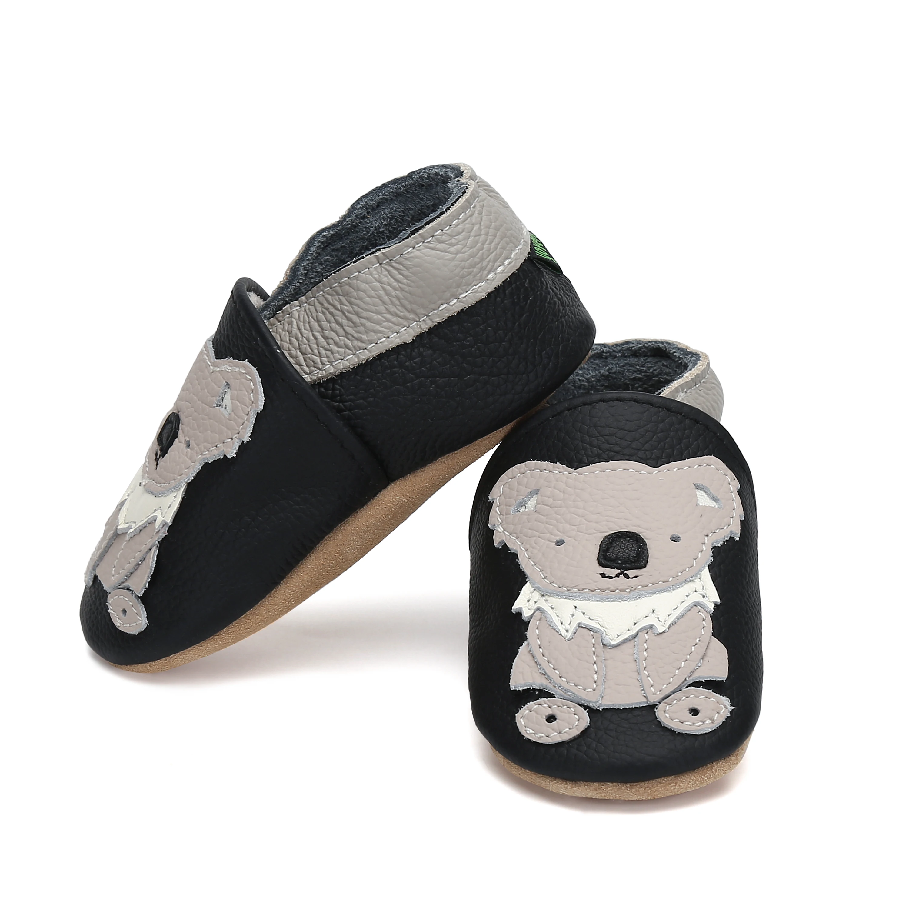 

Koala Animal Pattern Toddler Girl Shoes Newborn Baby Casual Shoes Boy Toddler First, Black