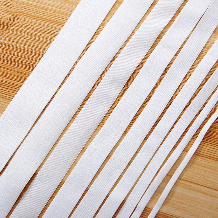 

Customized 1/2/2.5/3/3.5/4/4.5/5 Inch Multiple Size Stripe White Black Exercise Elastic Bands For Sewing, Accept customized